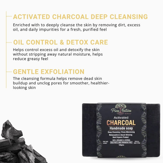 Pure Nature Activated Charcoal Handmade Soap